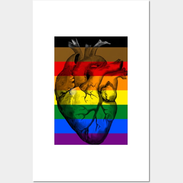 BLM Gay Pride Anatomic Heart Wall Art by incloudines